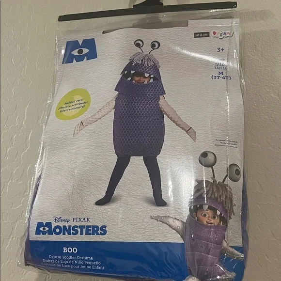 NWT DISNEY Monsters, Inc. “Boo” Deluxe Toddler Halloween Costume: Size 3-4T - Picture 5 of 6